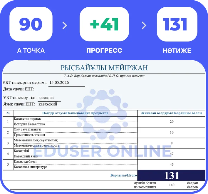 Оқушы прогресі 10