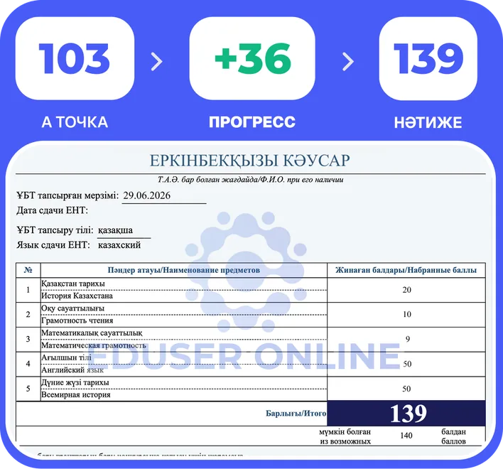 Оқушы прогресі 17